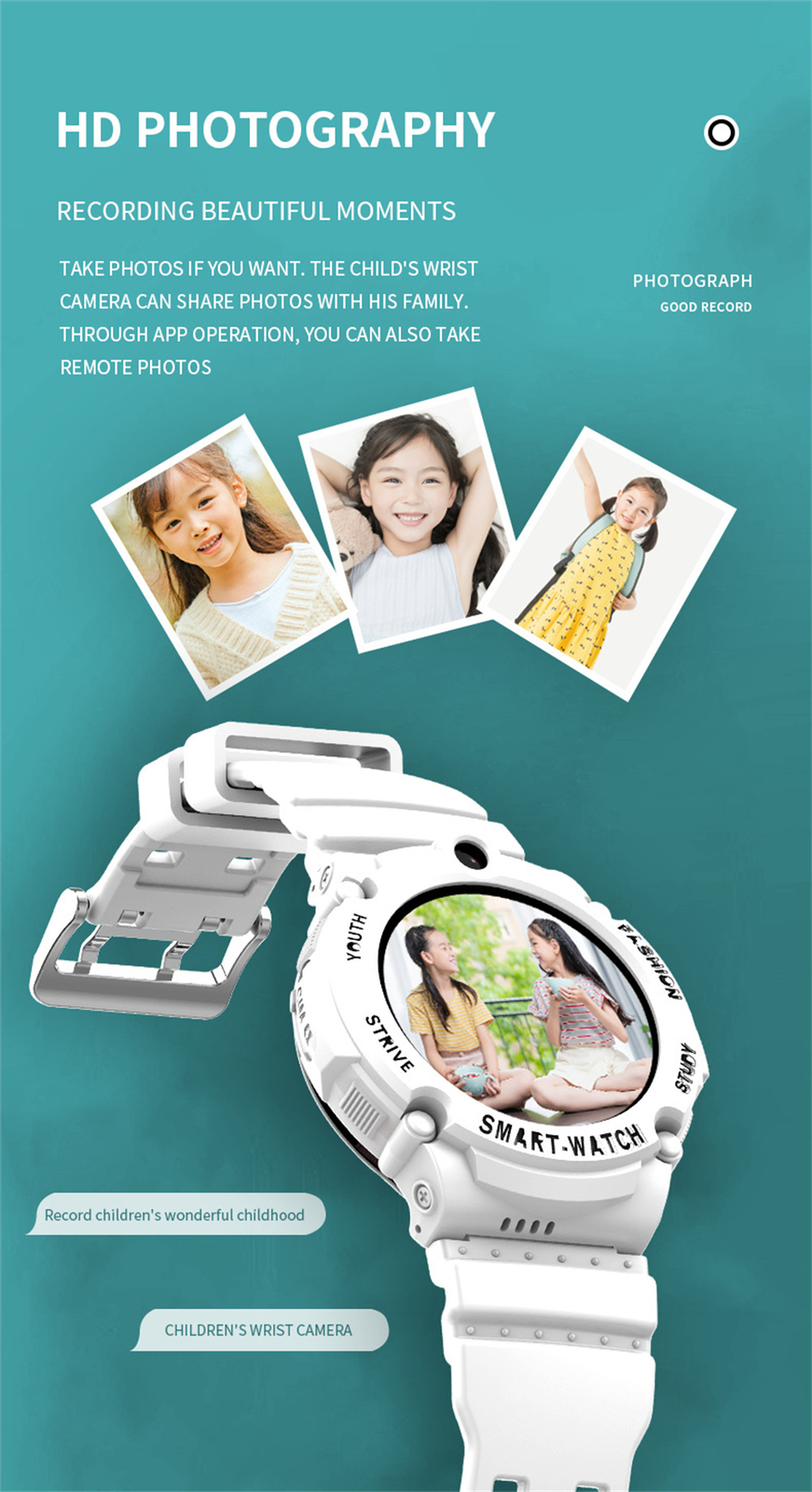 Kids Phone Watch Smartwatch 4G SOS Call Waterproof Children Wrist Watch Camera
