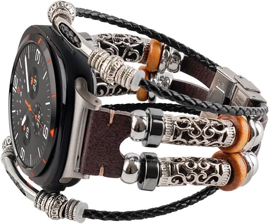 Case For Samsung Galaxy Watch Ultra 47mm Leather Retro Strap for Men & Women