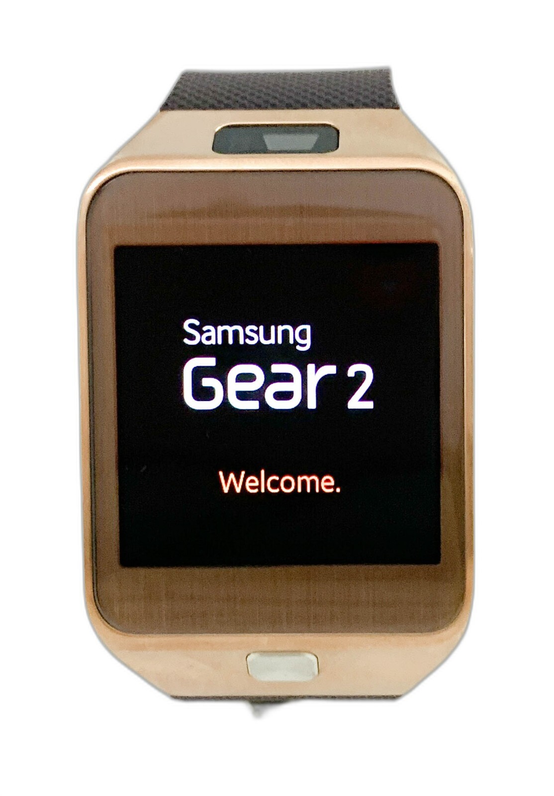 Samsung Watch Gear 2 SmartWatch w. Front Camera – Black and Brown