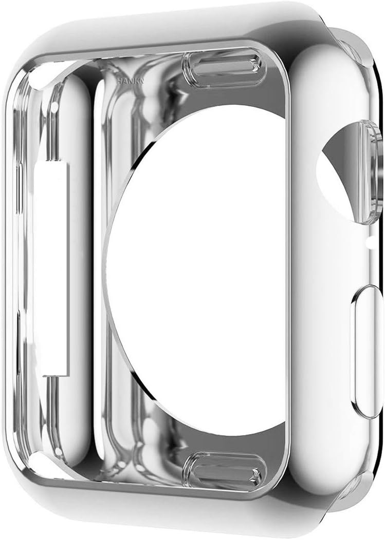 Gold Plated Shiny Soft TPU Bumper Case for Apple Watch Ultra 49mm [No Screen Pro