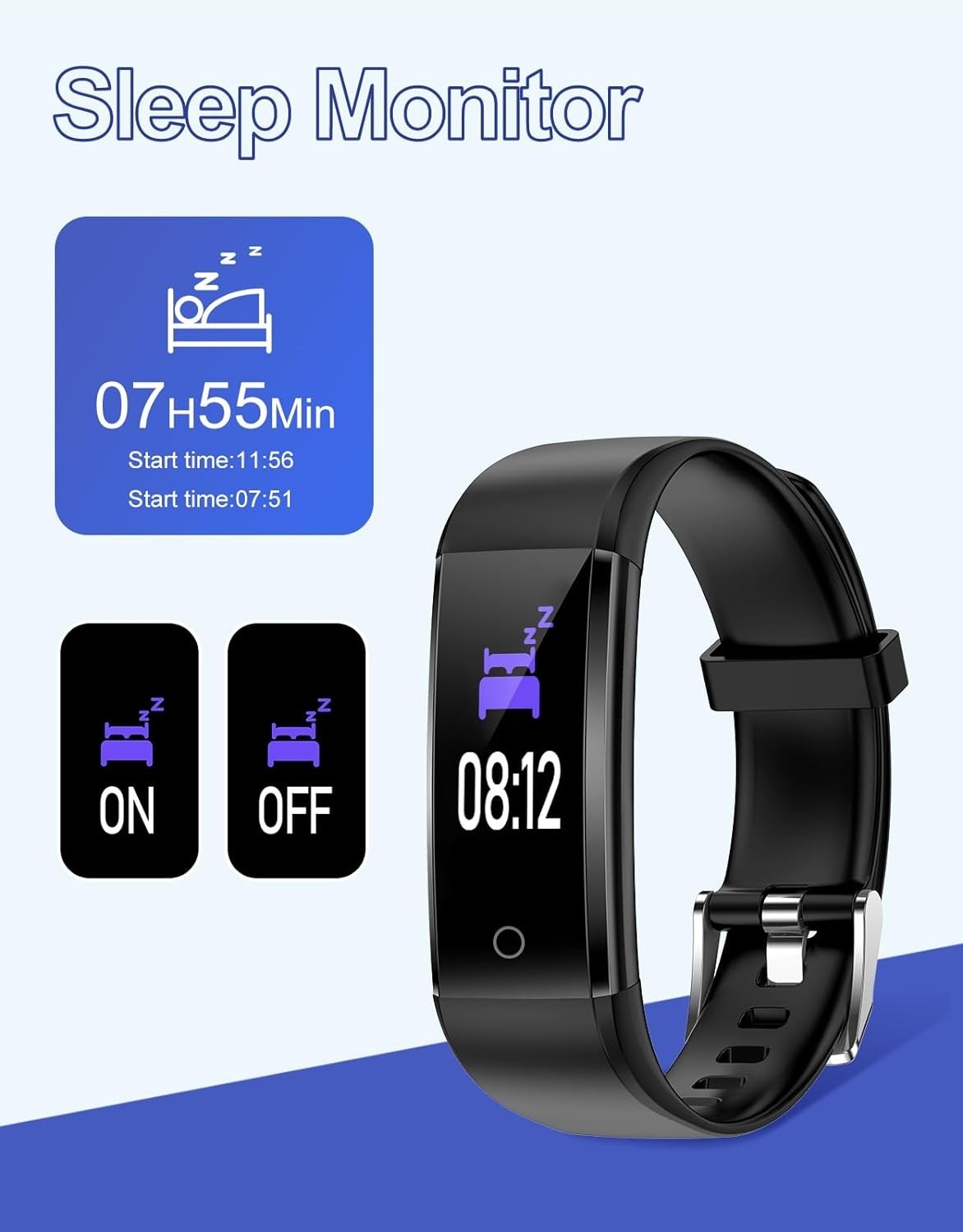 Simple Fitness Tracker Watch – No App Required, Accurate Steps & Sleep Tracking