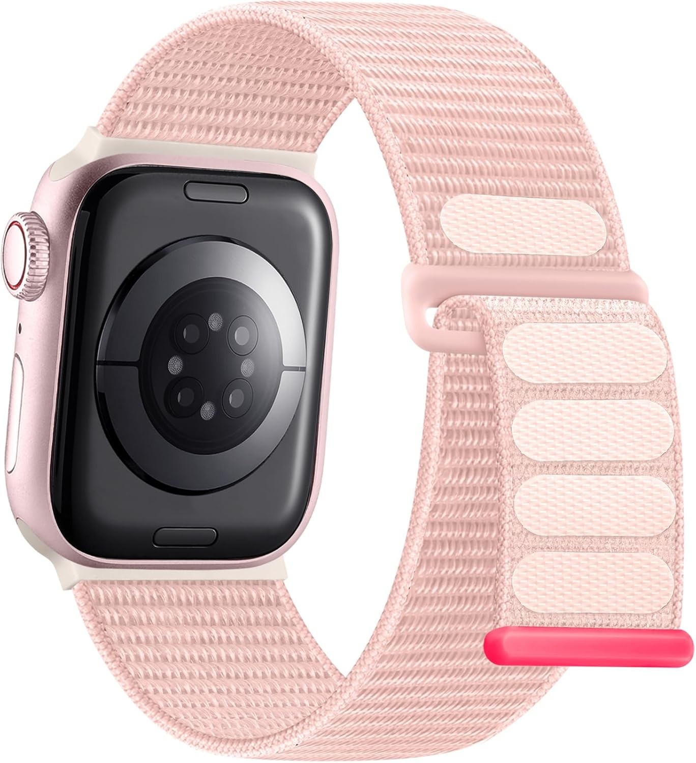 Light Pink Braided Nylon Band for Apple Watch 38mm 40mm 41mm 42mm 44mm 46mm 49mm