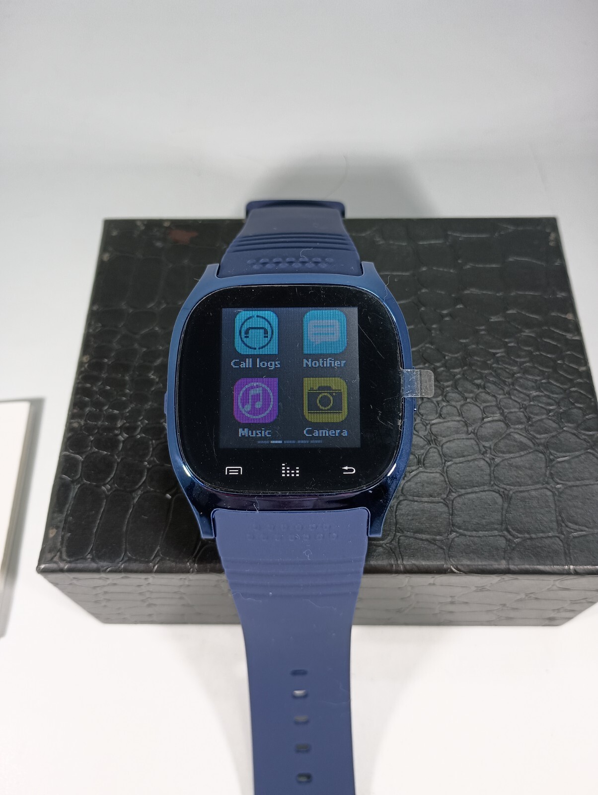 APK Bluetooth Smart Watch LED Display Music Player Pedometer Android iOS Blue