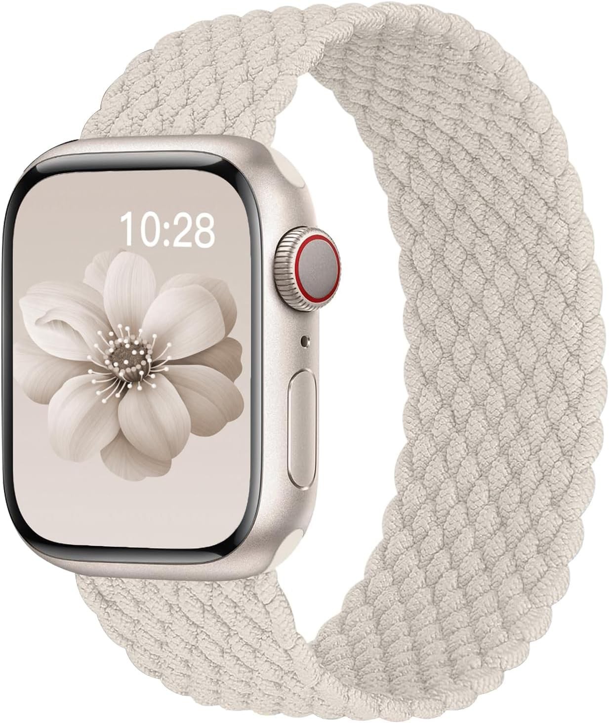 Braided Solo Loop Strap Compatible with Apple Watch Series 7 44mm Stretchy Nylon