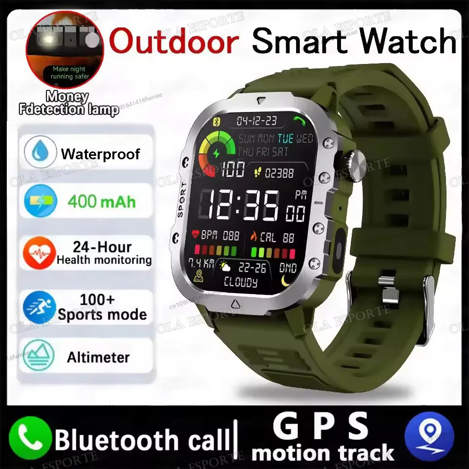 2.01” LED Smartwatch Bluetooth Calling Heart Rate Monitor Multi Sport IP68