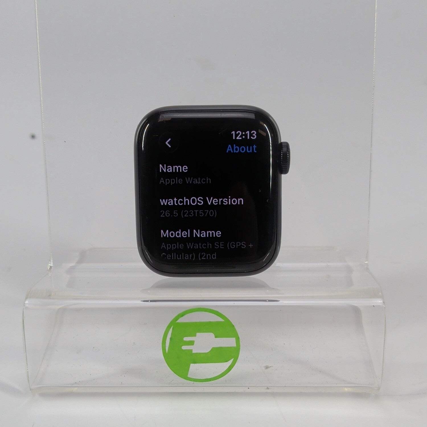 Unlocked Apple Watch SE 2nd Gen 40MM Black Aluminum MXFR3LL/A Face Only