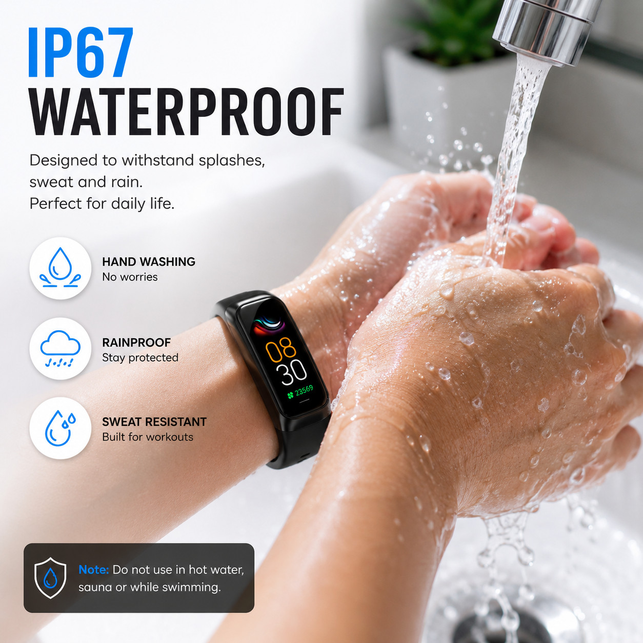 Vital Smart Watch and Fitness Tracker for Men/Women | Sleek Activity Tracker Hea