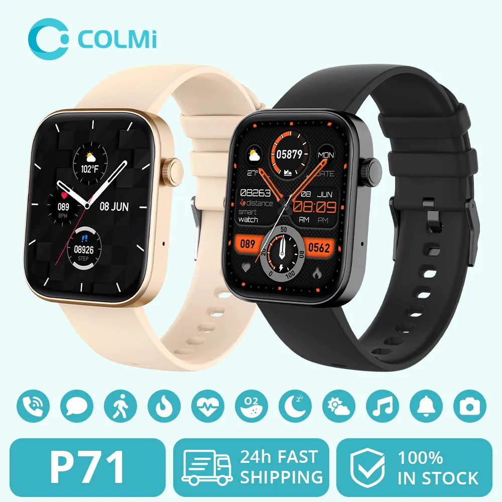 P71 Voice Calling Smartwatch Men Health Monitoring IP68 Waterproof Smart Notific