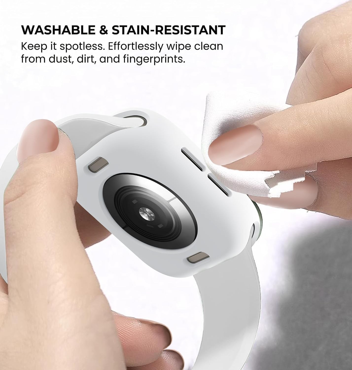 Slim Bumper Case for Apple Watch Series 11/10 46mm Soft Silicone TPU Cover