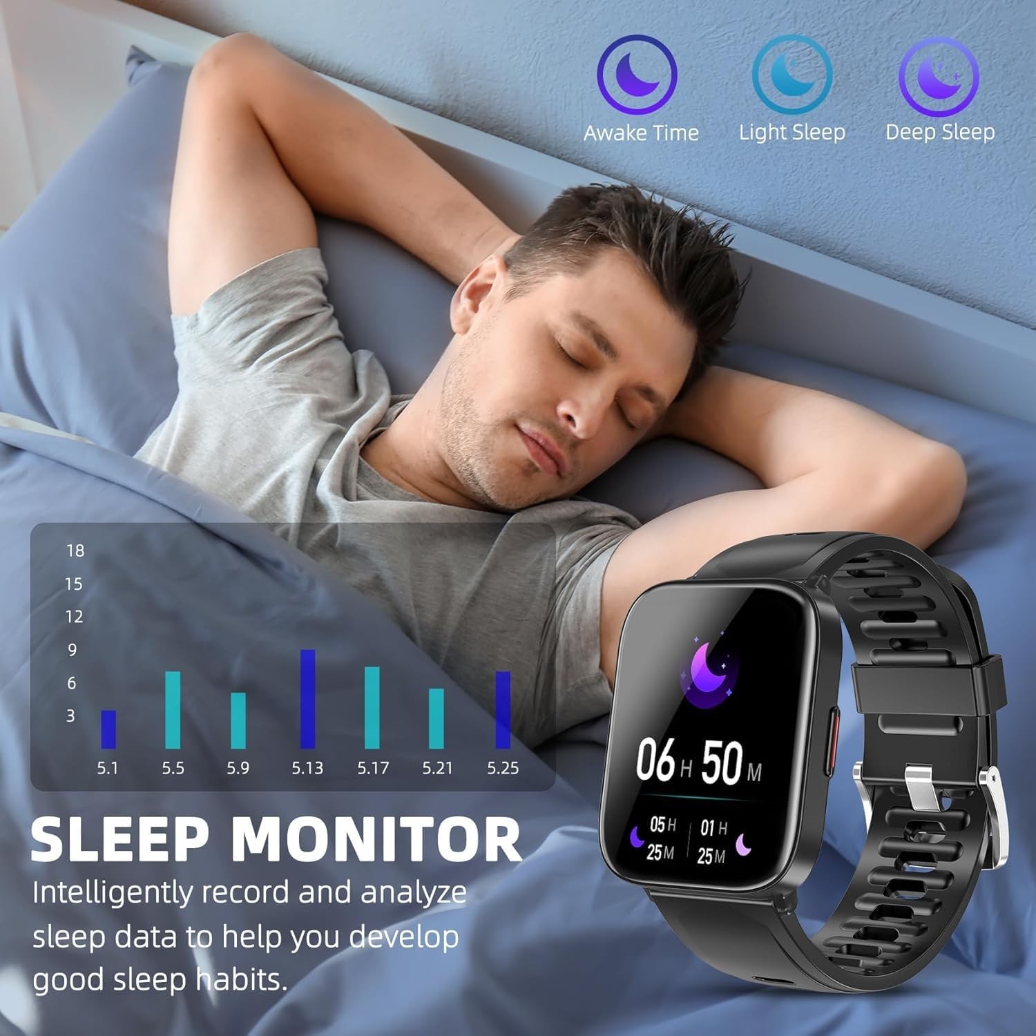 Reloj Inteligente Bluetooth de Mujer y Hombre para Iphone Apple Samsung Android