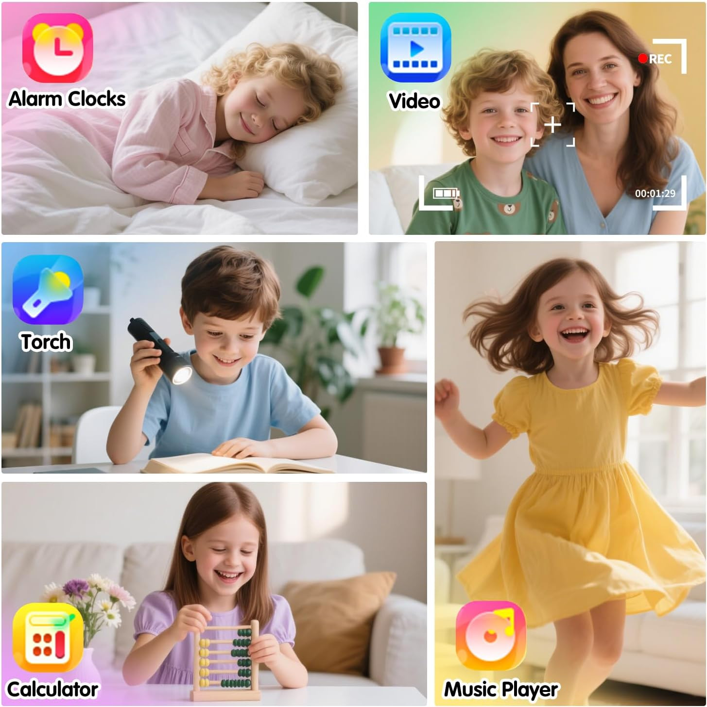 Reloj Inteligente Infantil Juegos 24 Pantalla Tactil Camara Musica Linterna