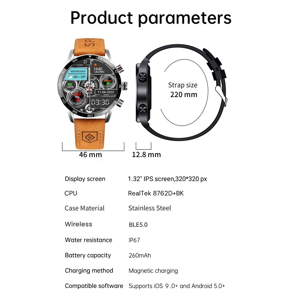 🔥Military Smart Watch for Men(Call Receive/Dial)Rugged Fitness Health Tracker