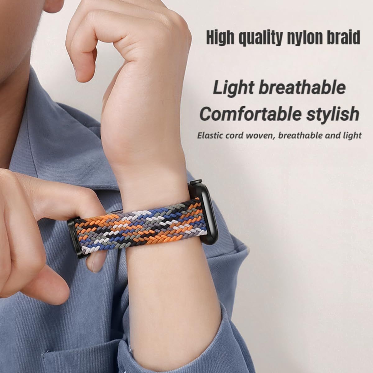 Nylon Sport Loop Band with Magnetic Clasp for Apple Watch Ultra 2 49mm 45mm