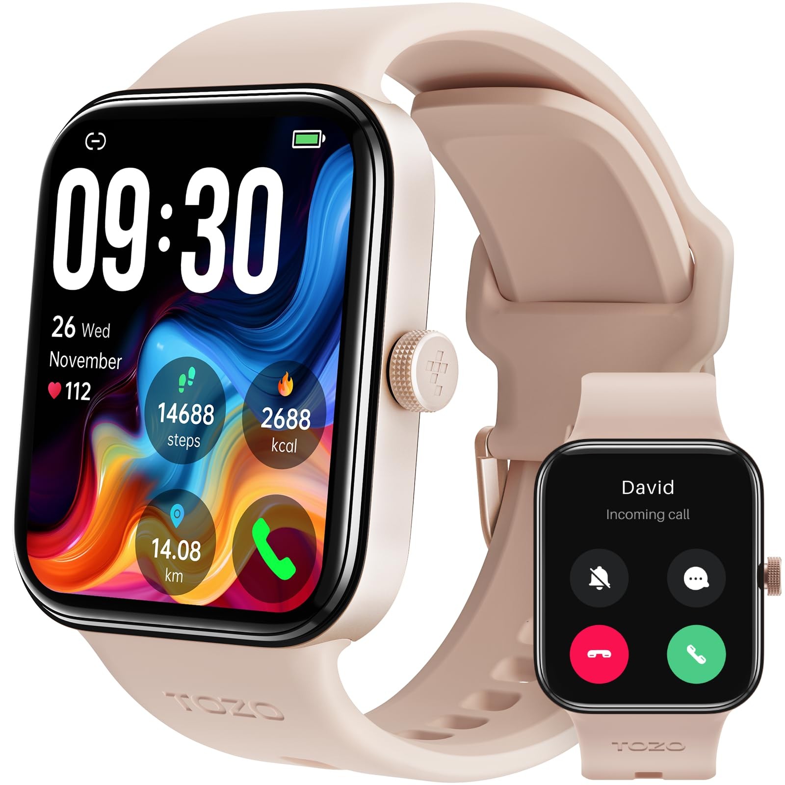 TOZO AMOLED S4 AcuFit One Smart Watch 1.78″ Ultra-Clear BT Call 100+ Sport Modes