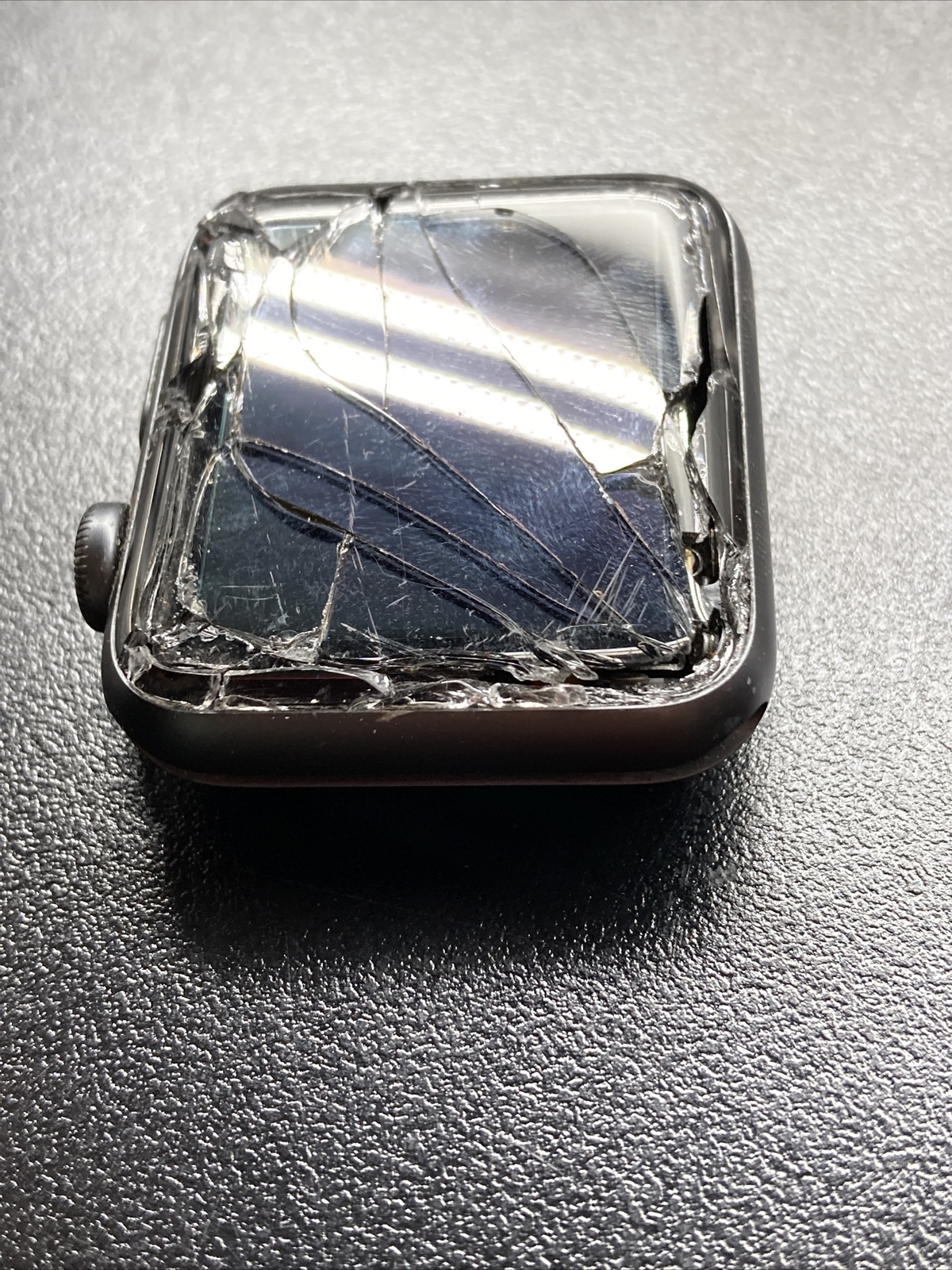 Black Apple Watch A1859 Series 3 42mm Broken Screen For Parts
