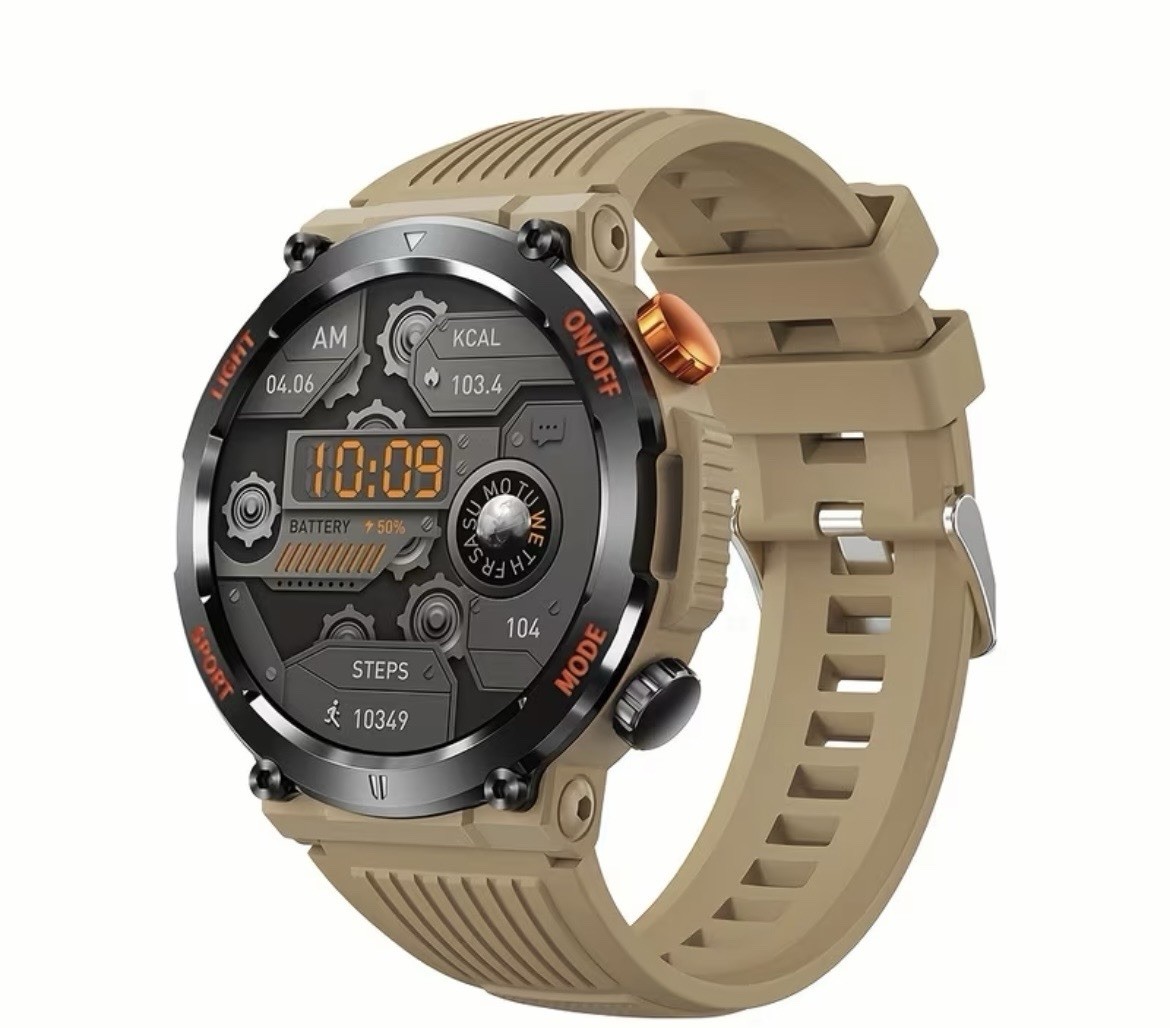 Men’s Smartwatch – Fitness, AI Voice, Call, Sleep Tracker, Android/iOS