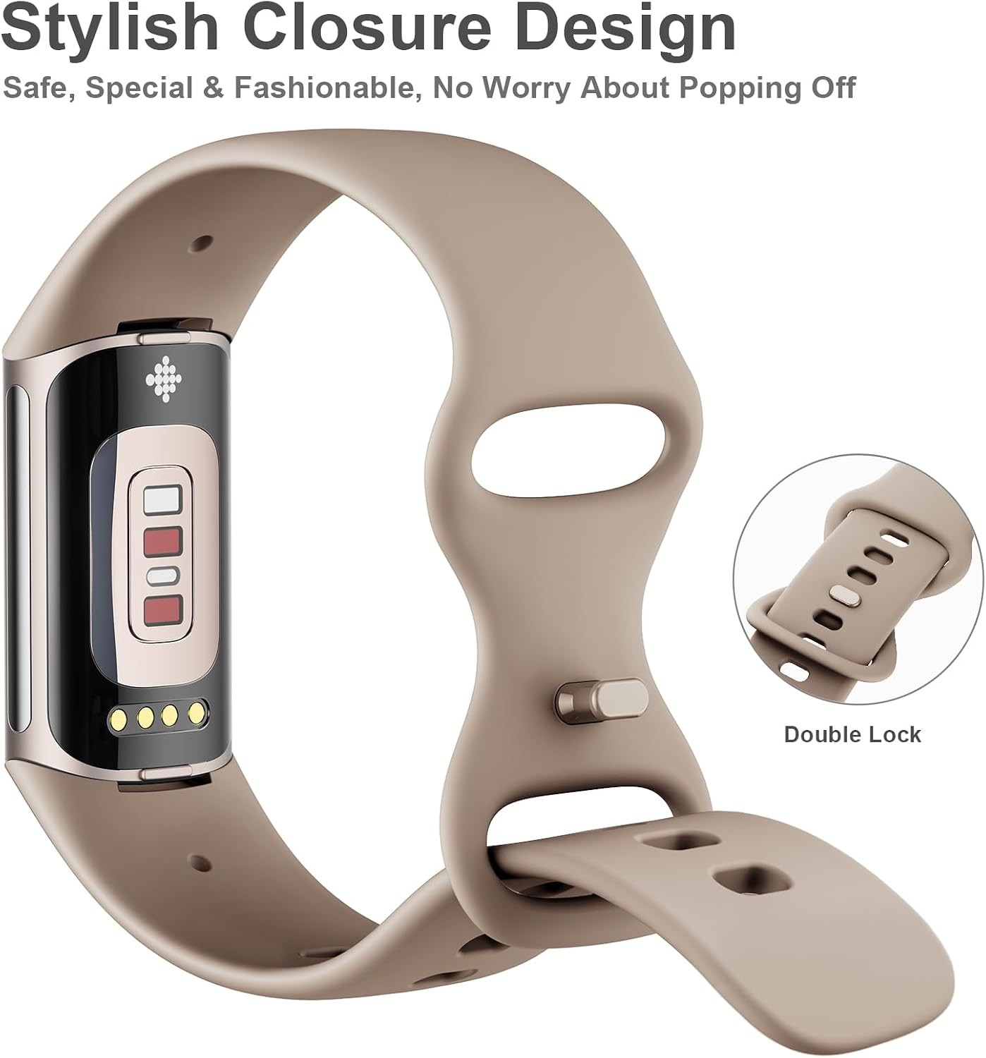 Soft Strap Compatible with Fitbit Charge 6 / 5 Advanced Fitness Tracker