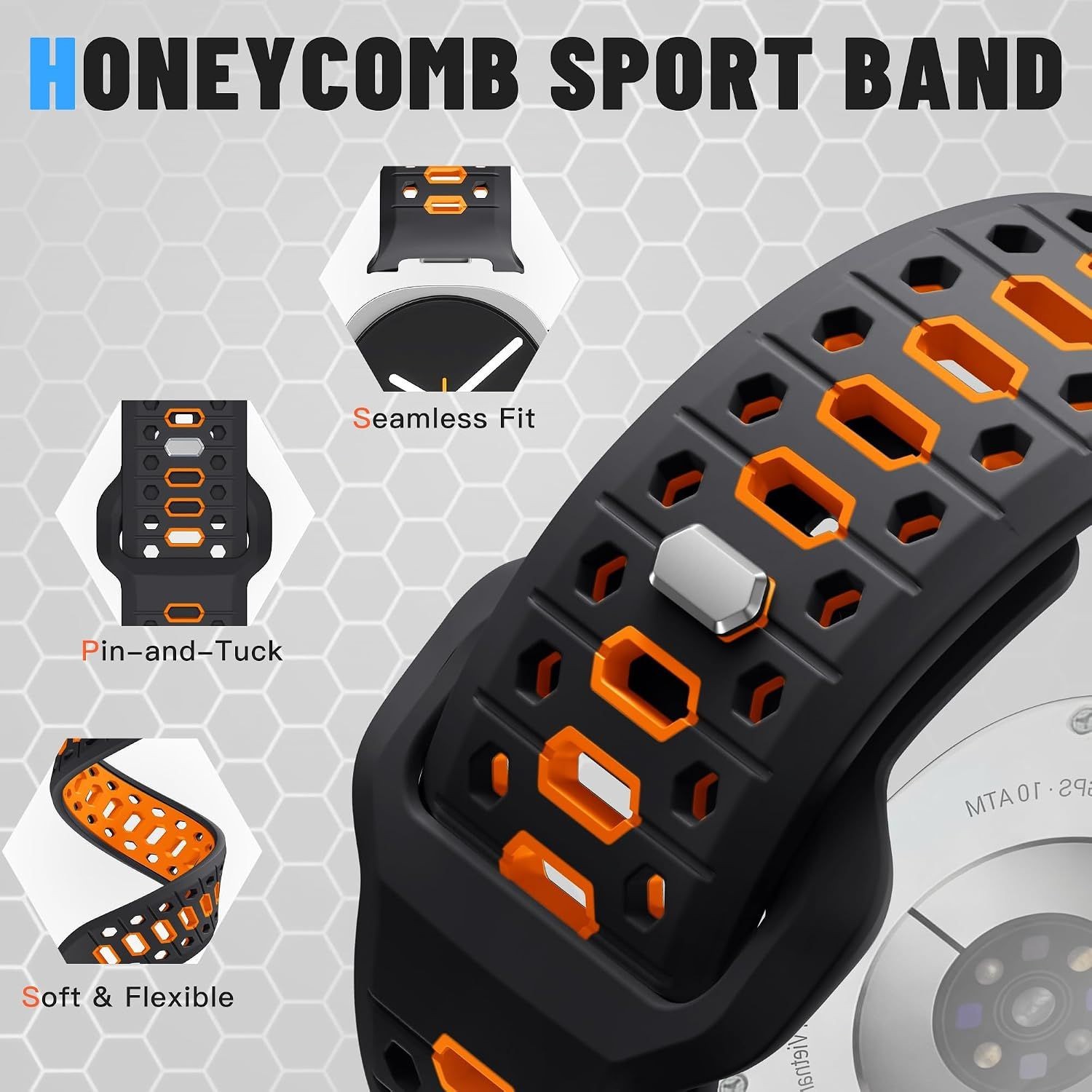 Breathable Soft Silicone Band for Samsung Galaxy Watch 8 40mm 44mm, Sport Strap