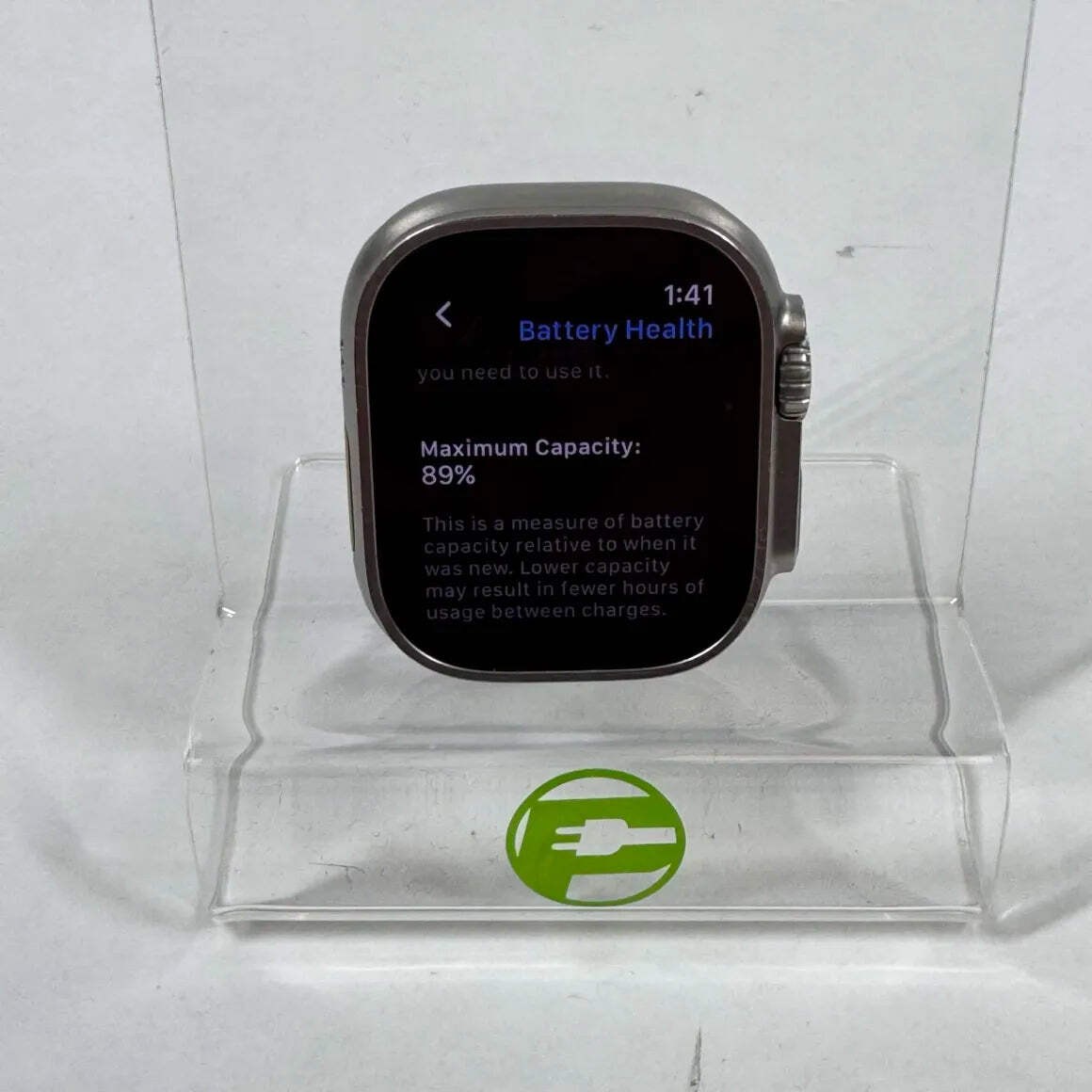GPS Only Apple Watch Ultra 49MM Natural Titanium A2622 Face Only