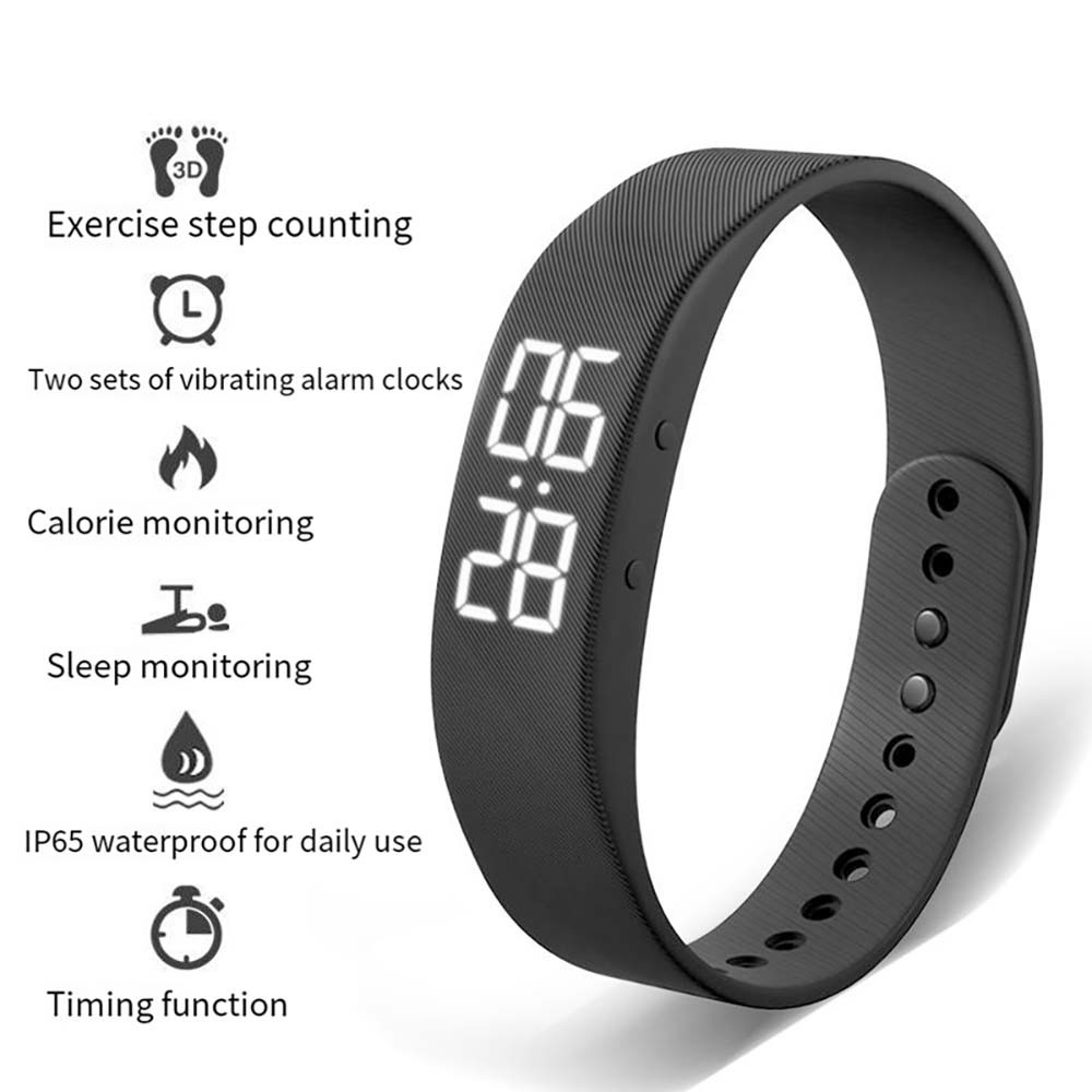 Multifunctional Sleek Lightweight 3in1 Multifunctional Wristwatch With Pedometer
