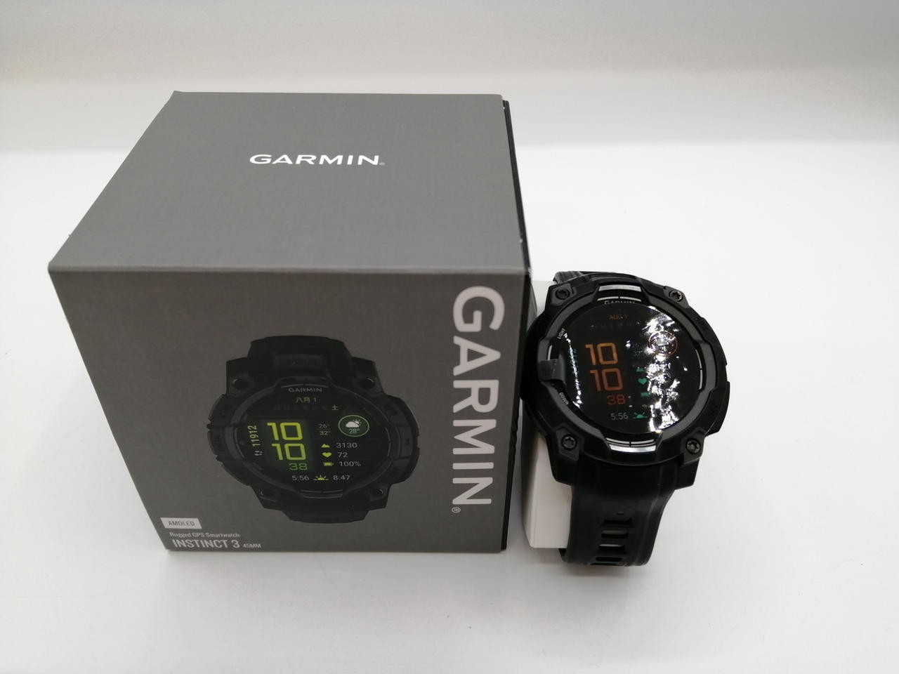 Garmin Instinct 3 AMOLED GPS Smartwatch 45mm MIL-STD Waterproof Fitness