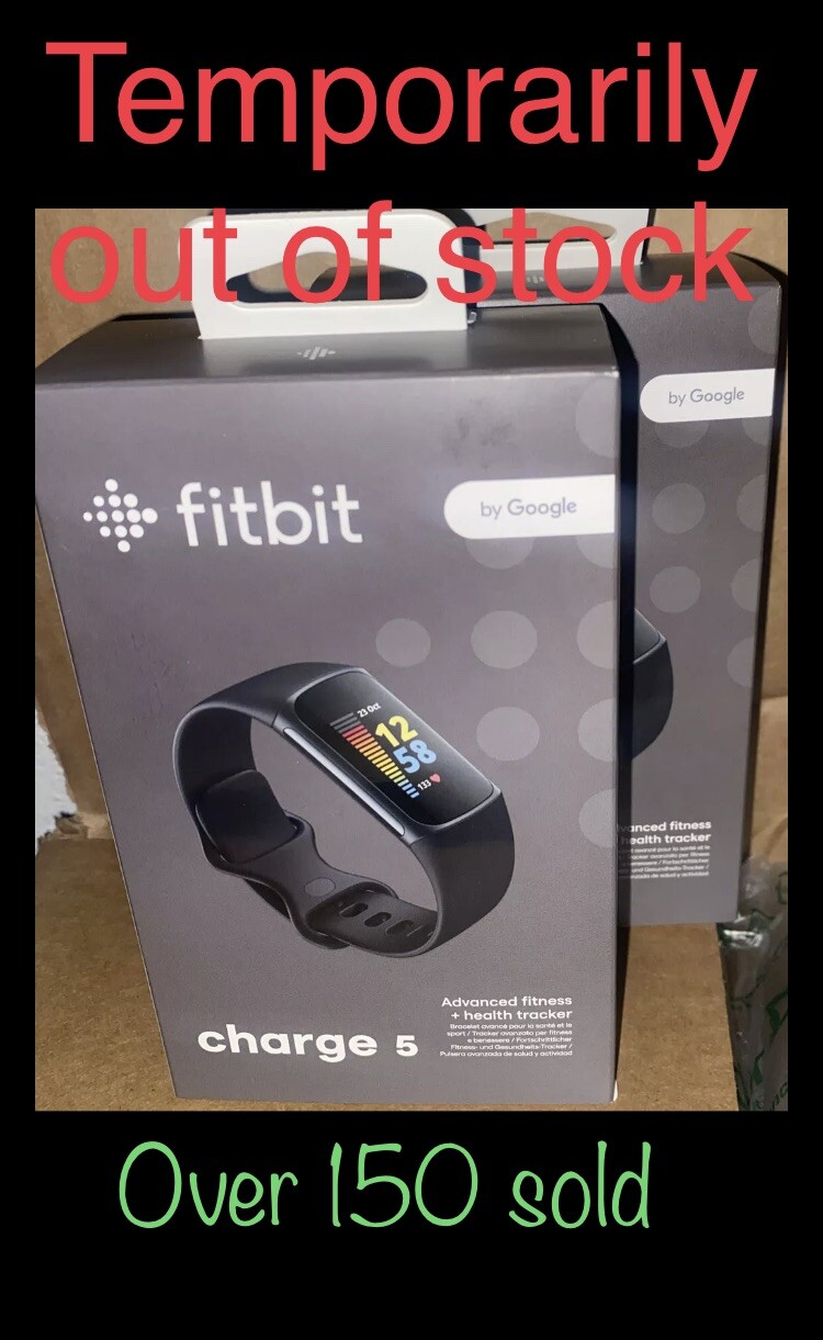 Fitbit Charge 5 Fitness Sleep Tracker (black) Display Model+Cord & Band Tested ✅