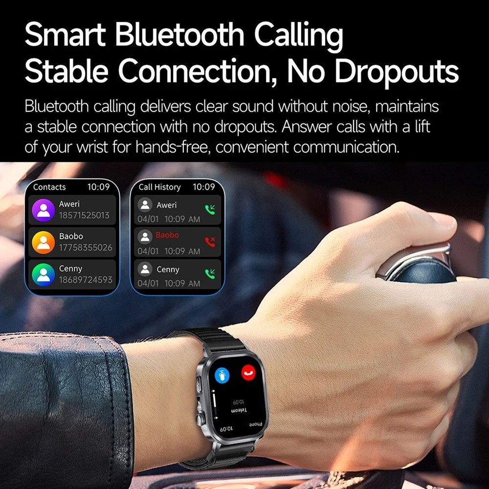 ET573 ECG+PPG AMOLED SOS AI Voice Smart Watch Bluetooth Call Health Monitoring
