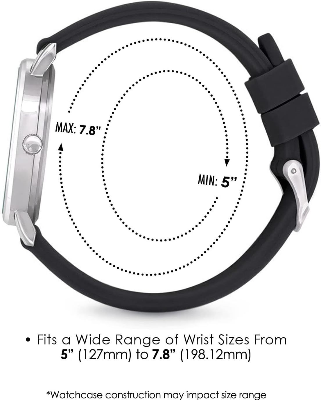 Teal Silicone Watch Band for 18mm, 20mm, 22mm, 24mm Compatible Straps