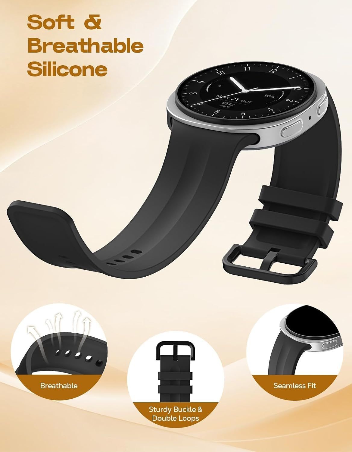 6 Pack Only Strap For Samsung Galaxy Watch 9 40mm Silicone Waterproof