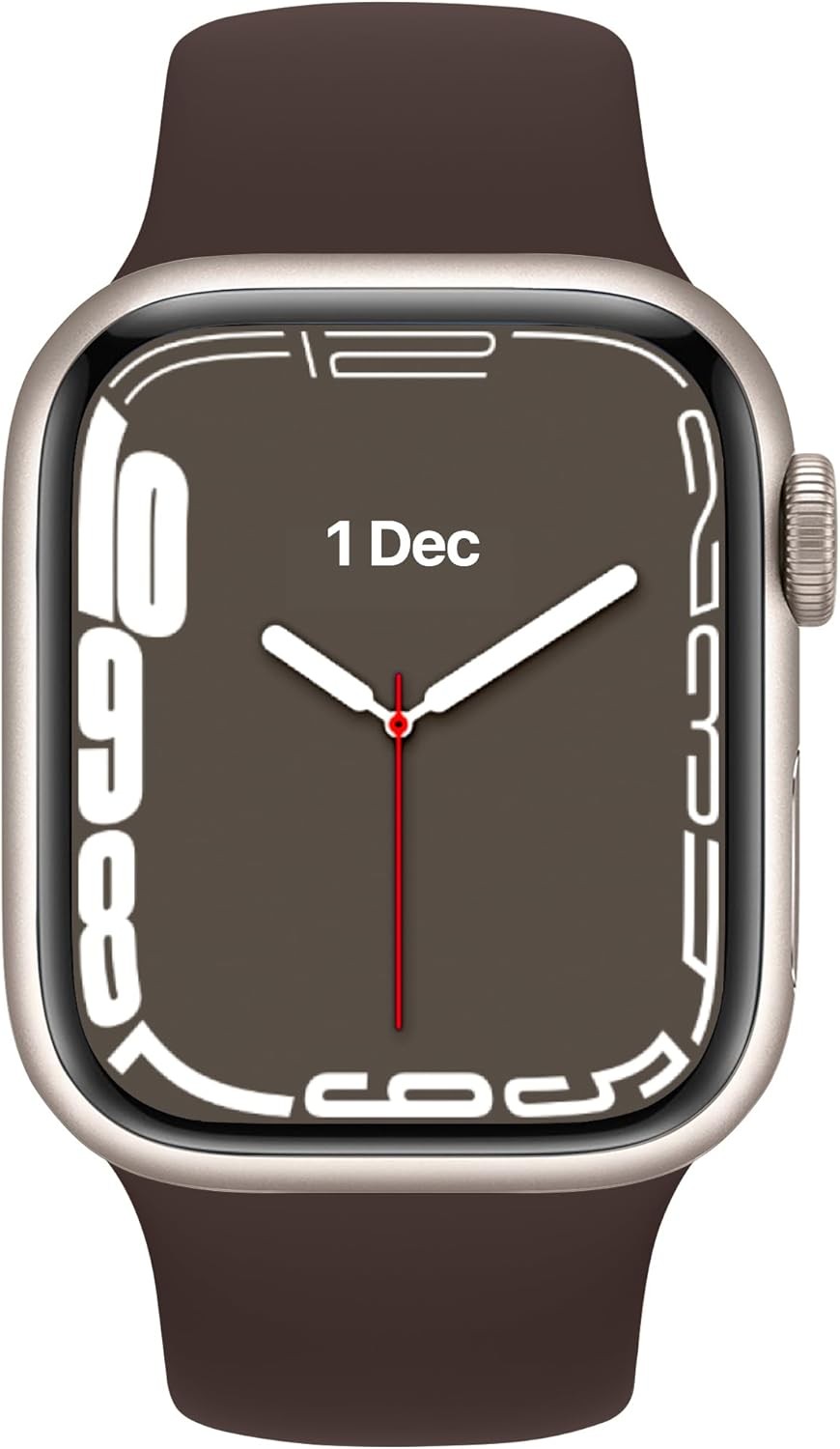 Silicone Strap Compatible with Apple Watch Series 7 40mm 44mm Coffee Brown