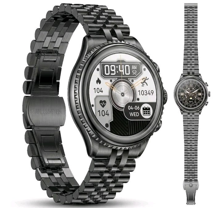 Souyie SmartWatch Waterproof Round Watch with 1.32″ AMOLED Display