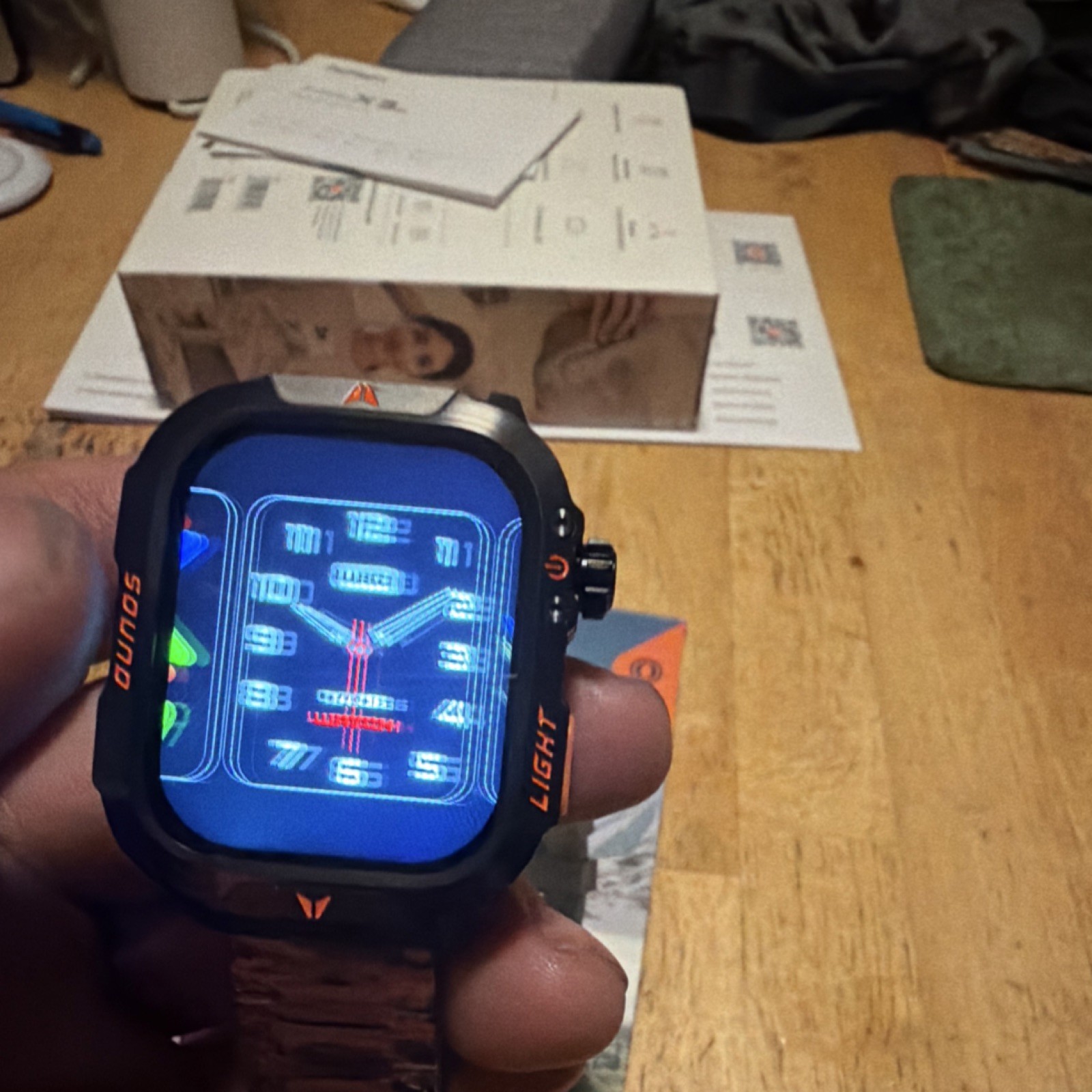 Smartwatch Black Metal Case Stainless Steel Band, Android and works with IOS