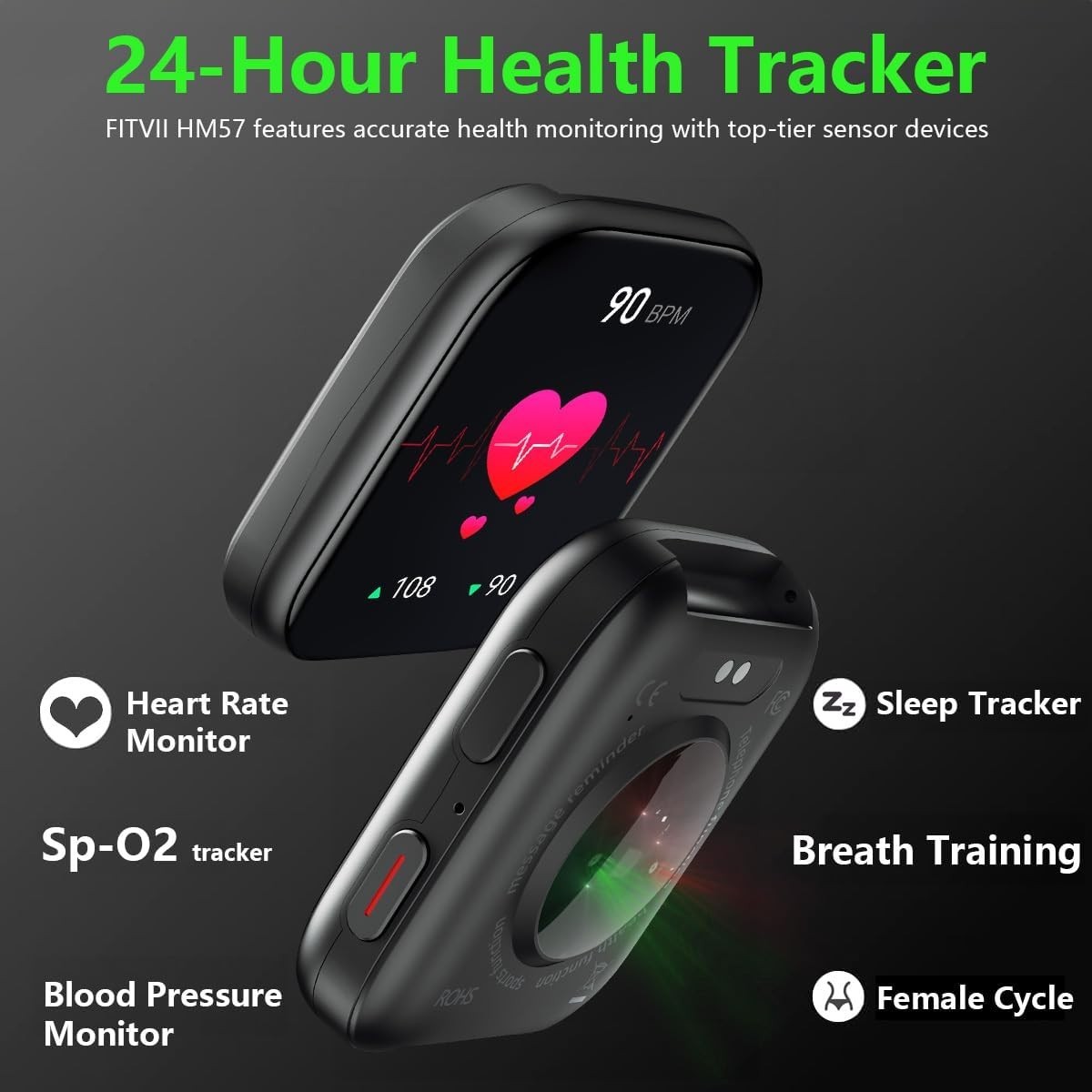 24/7 Health Monitoring Smartwatch with Sleep Tracking & Custom Activity Goals