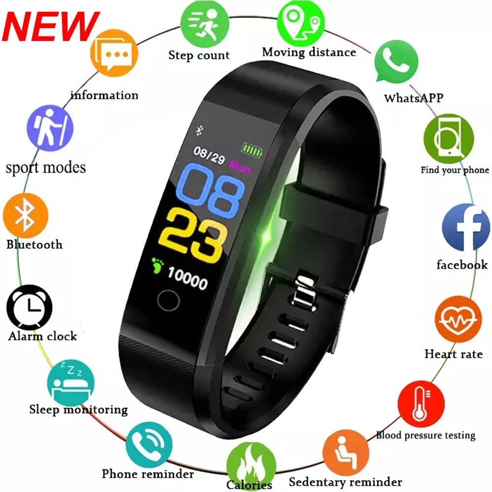 115Plus Smart Watch Men Women Fitness Tracker Sport Watch Waterproof Smartwatch
