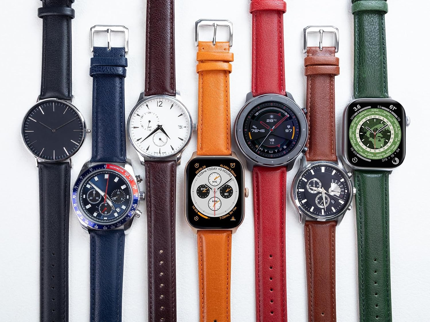 Soft Calf Leather Watch Band for 14mm 16mm 18mm 20mm 22mm Compatible Watches