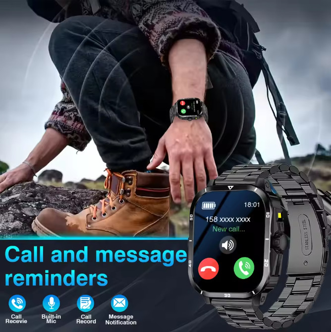 Smart Watch Bluetooth Call Message Alert Step Calorie Sleep Tracker iOS Android
