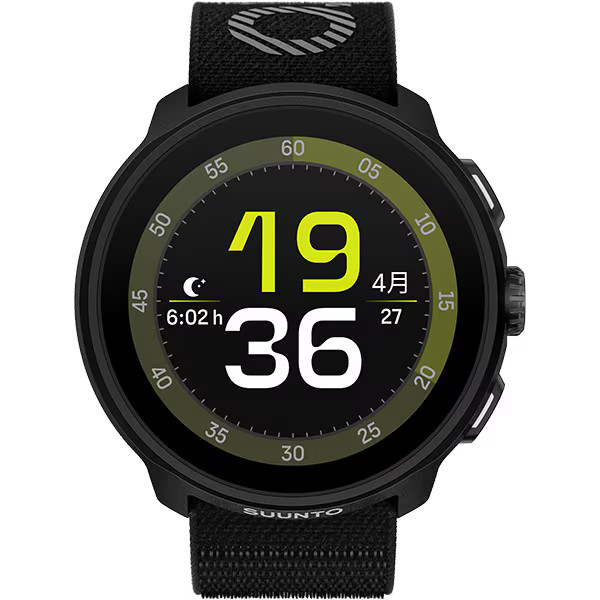 SUUNTO RUN ALL BLACK 46mm Textile Strap AMOLED GPS Smartwatch SS051109000