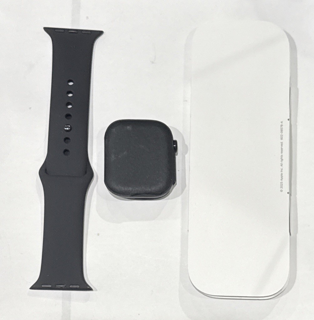 Apple Watch Series 11 46mm Jet Black Aluminum – Black Sport Band – New! No Box
