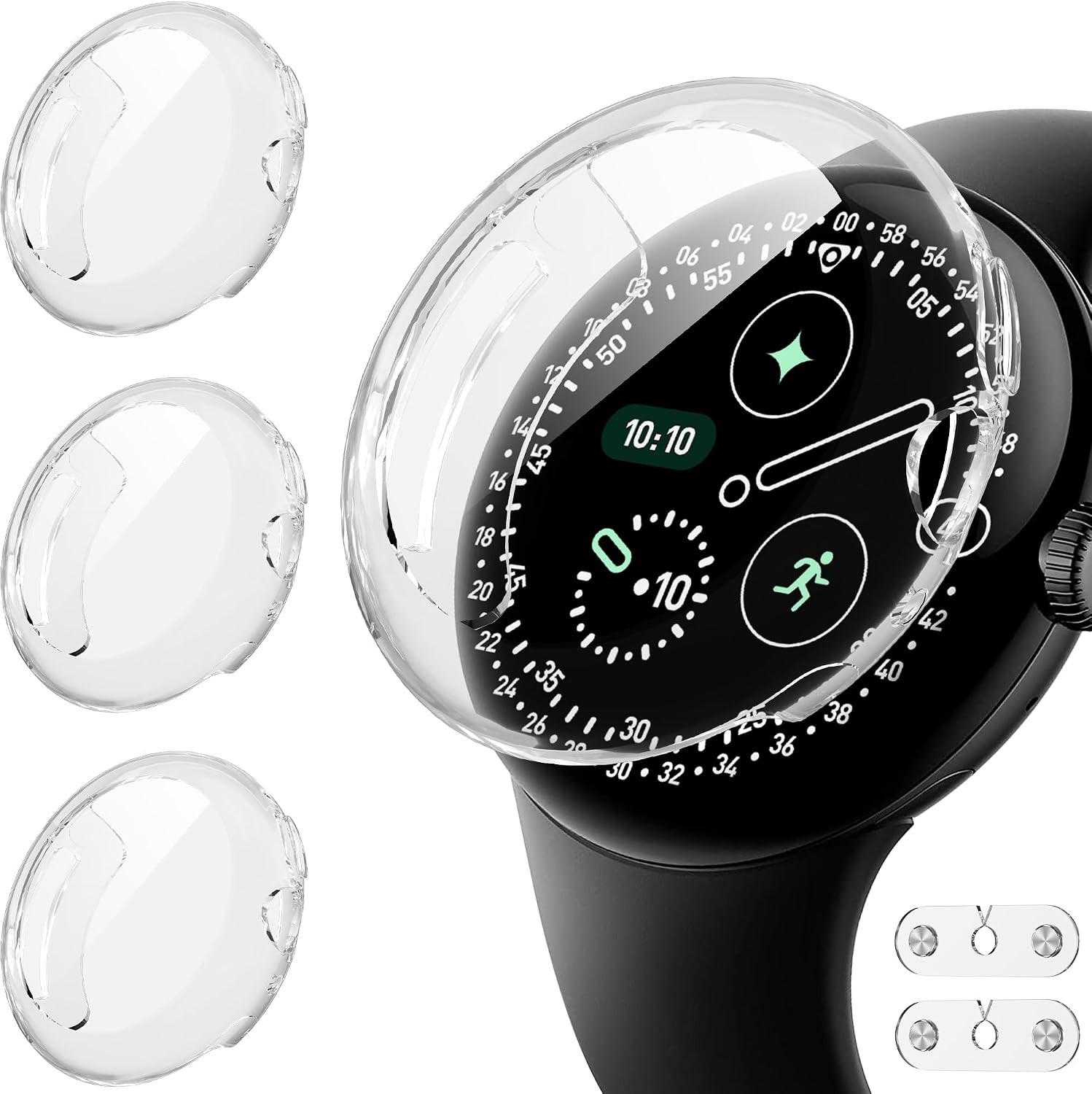 3-Pack Soft TPU Case for Google Pixel Watch 4 41mm with Charger Port