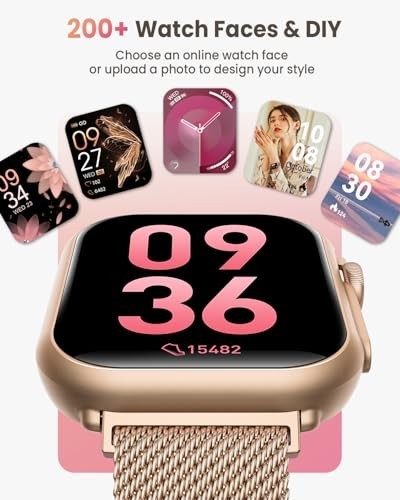 Fitness Smart Watch for Men & Women, Bluetooth Call, SpO2, Heart Rate Monitor, 1