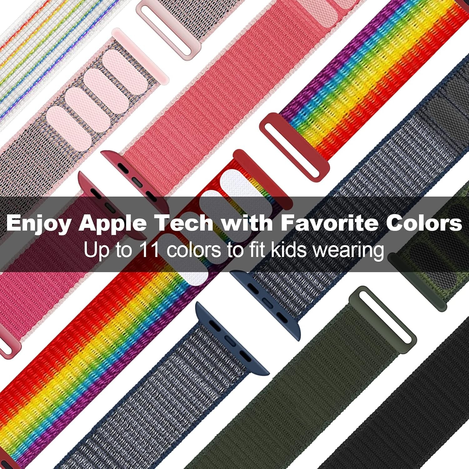 Nylon Strap Compatible with Apple Watch Series 9 8 7 Small Wrist