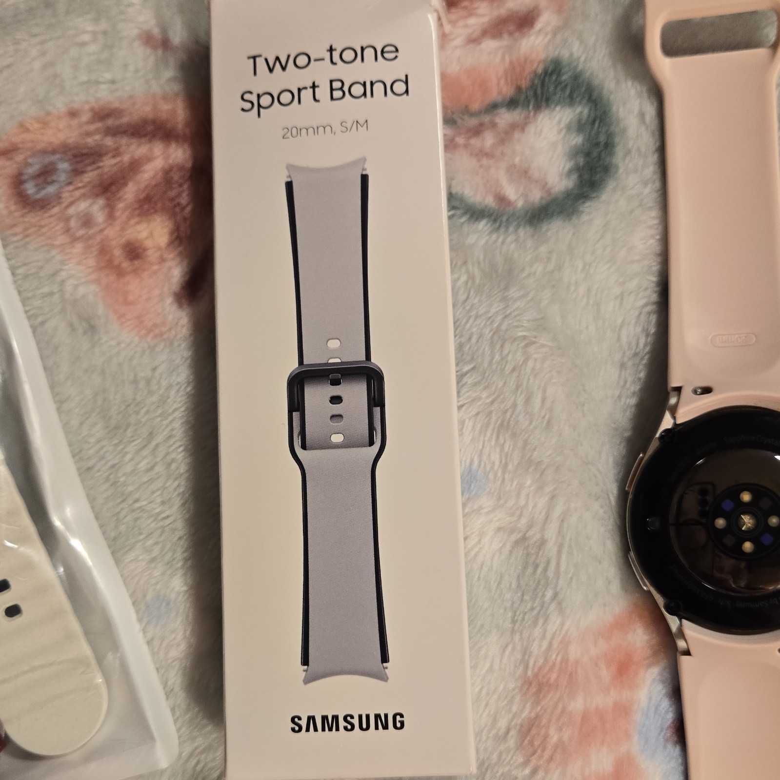 Samsung Galaxy Watch7 40mm Silver GPS Sapphire 5 ATM 32GB Wear OS Pink Band
