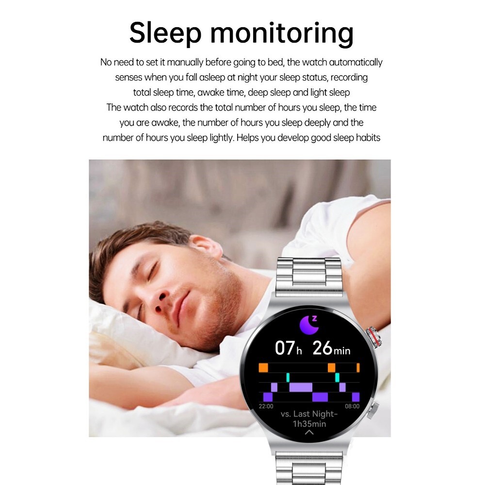 Smart Watch for Men(Call Receive/Dial) Rugged Fitness Tracker Blood Pressure NFC