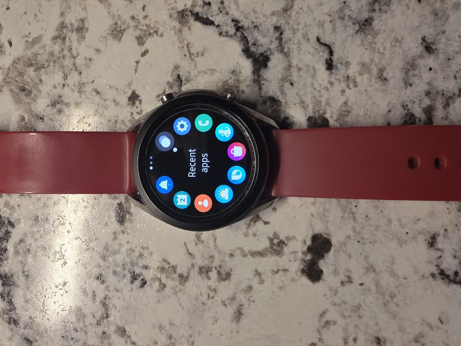 Samsung Galaxy Watch3 41mm Tizen 8GB Fitness Tracker, Black/Red Band