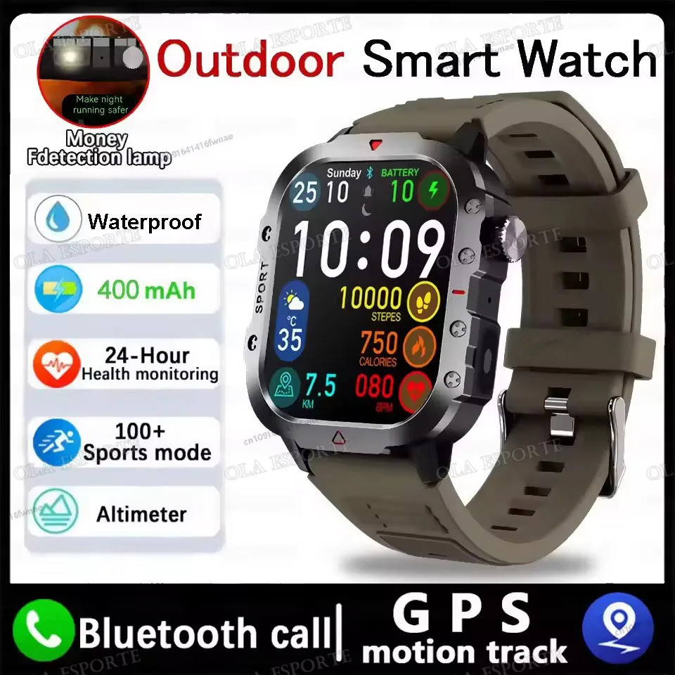 2.01” LED Smartwatch Bluetooth Calling Heart Rate Monitor Multi Sport IP68