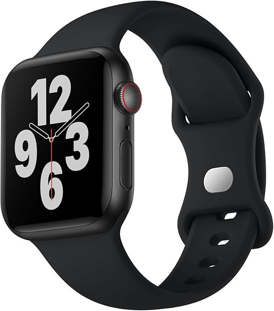 Soft Silicone Sport Band Compatible for Apple Watch Bands Women Men, Waterproof