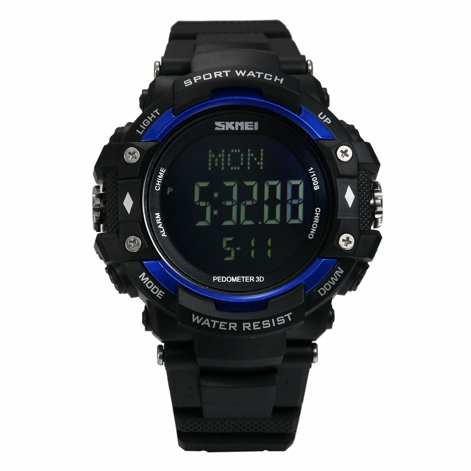Multifunction Waterproof Calorie Heart Rate Monitor Pedometer Clock Smart Watch