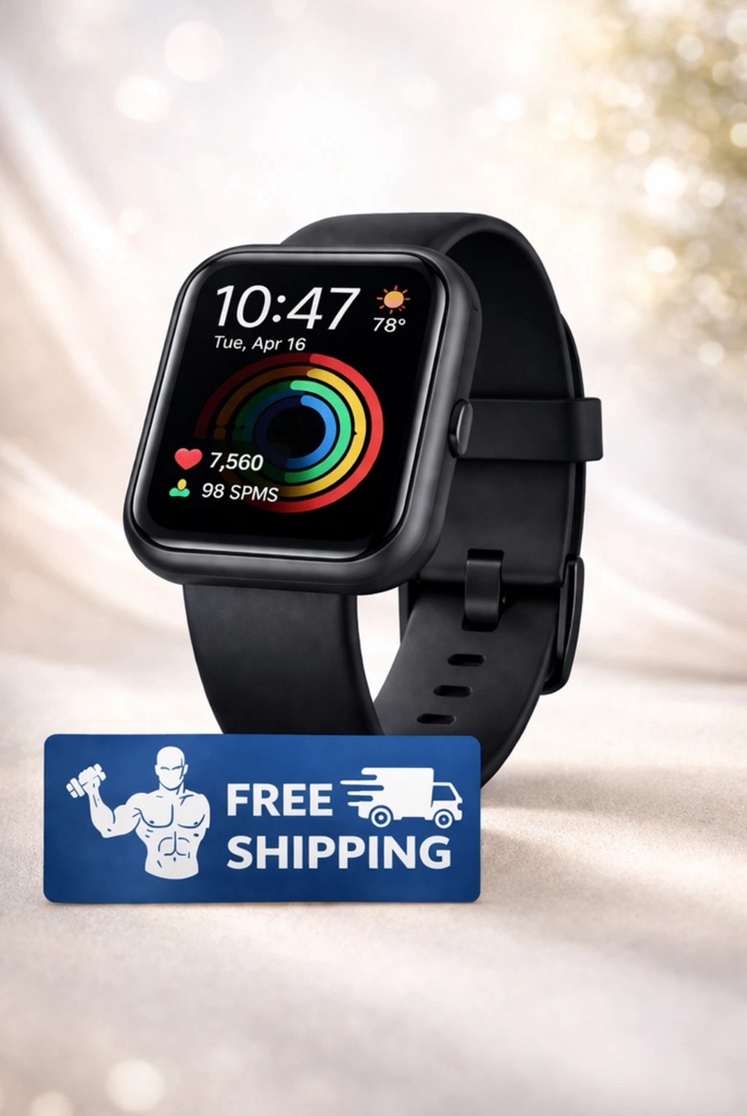 Smart Watch for Android & iOS – 1.4″ Touchscreen, Waterproof, Multiple Faces