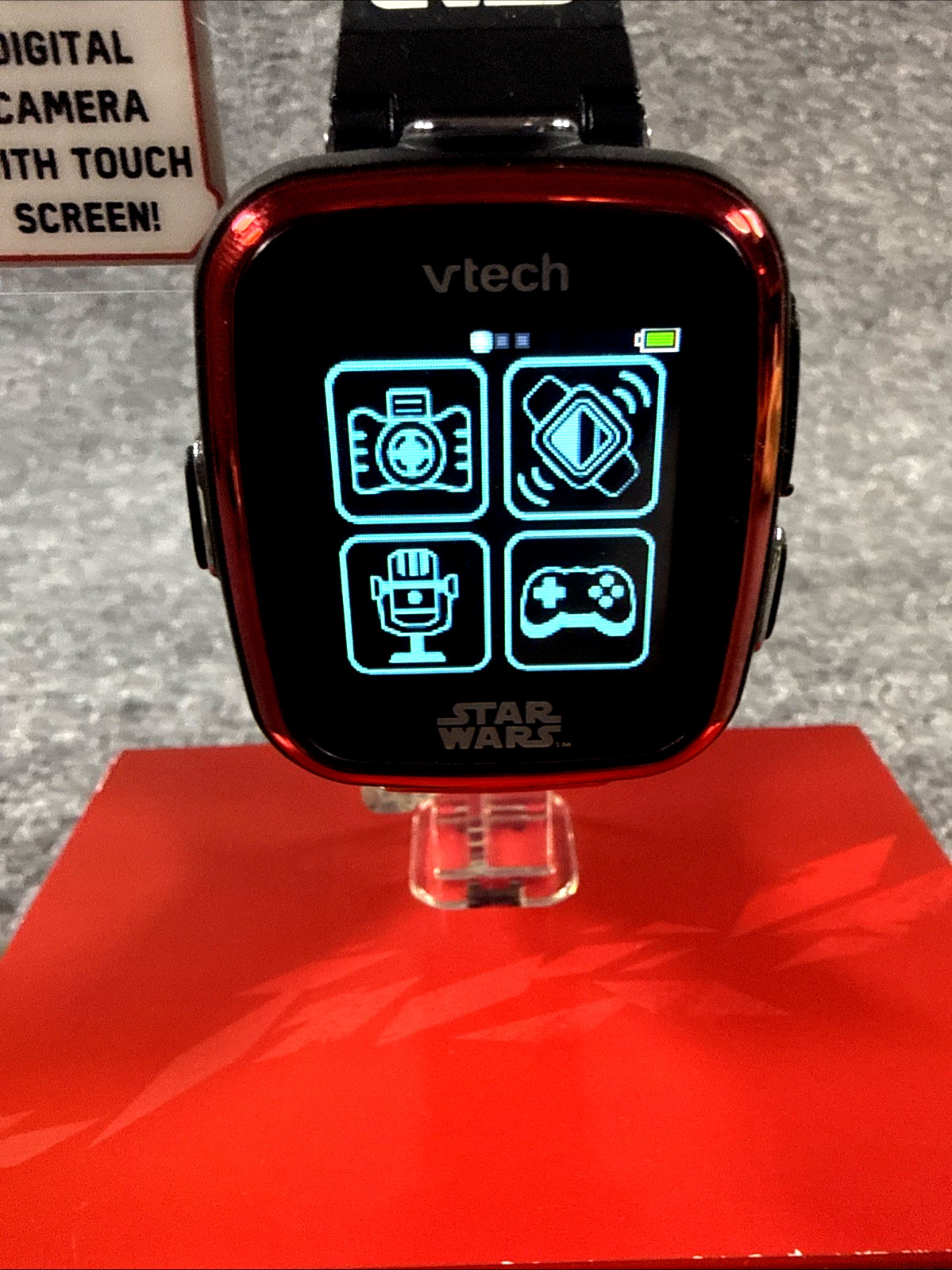 VTECH Star Wars Storm Trooper Smartwatch Red & Black Digital Display & Sounds ￼