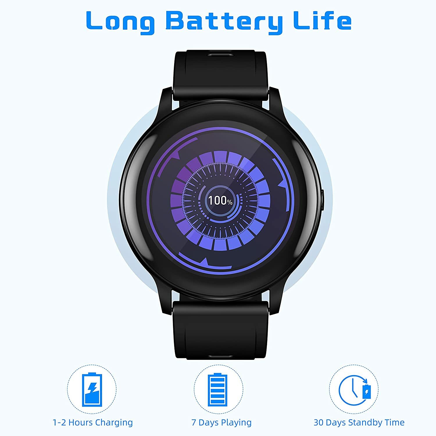 Smart Watch for Android & iPhone Men Women Heart Rate, Sleep, Blood Pressure